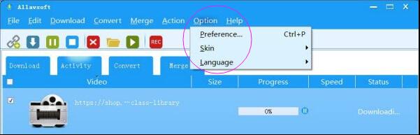 Find the Peference in Windows version